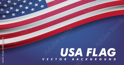 The national flag of the United States of America. Modern flat illustration.