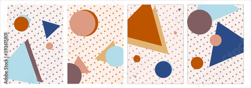 Abstract draw and dot minimal tone. minimal circle and smooth square triangle shape. art tone in background. design by esp10. 