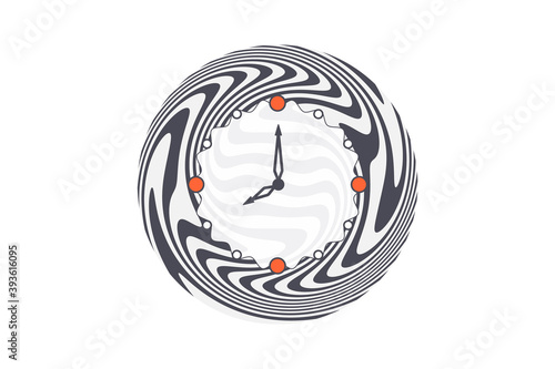 Clock. Creative. arrows. Abstract vector illustration.
