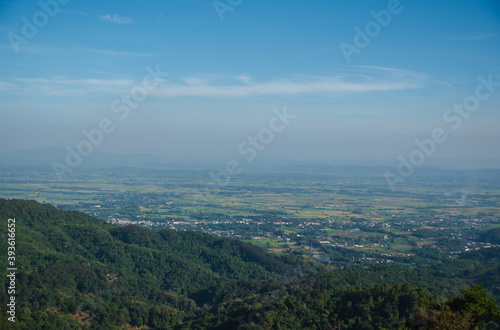 Viewpoint at Km.12 at Doi Tung, Chiang Rai Province..