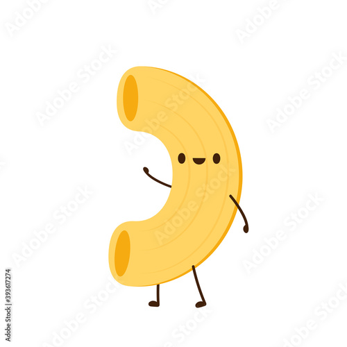 Macaroni vector. Macaroni noodle. Macaroni character design.