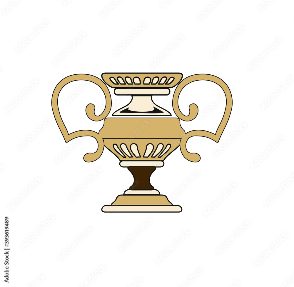 ancient Roman gold cup in the Baroque style with decorations ancient Roman gold cup in the Baroque style with decorations