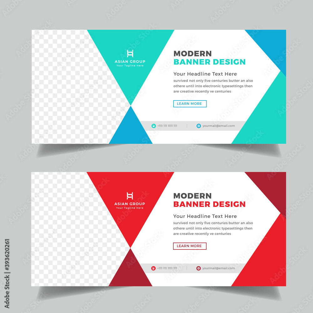 Abstract Web banner design Template