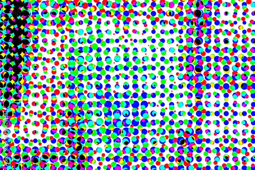 Colored abstract with dots on white background for brave ideas