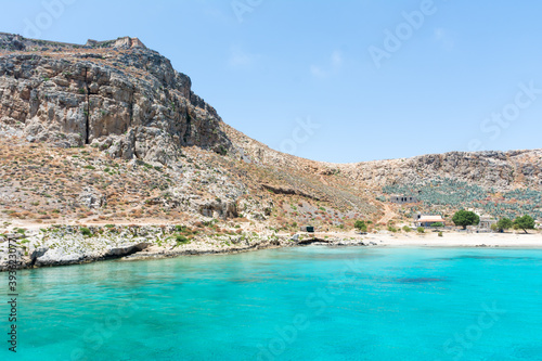 Views across the Bay to the island of Gramvoussa.