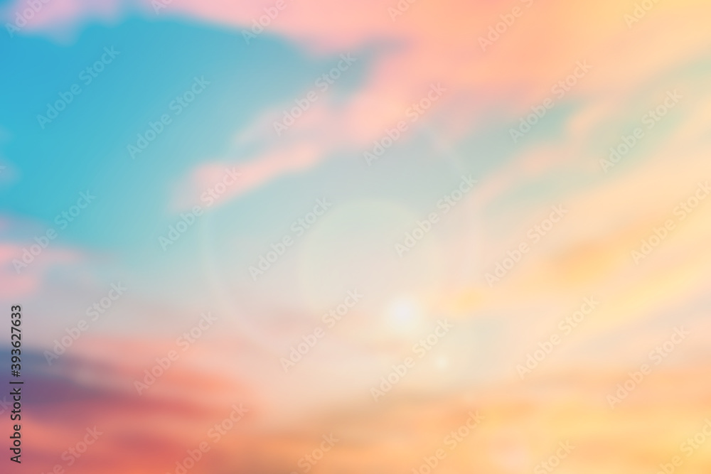 Blurred Nature Sky Background Abstract Style Pastel Tone