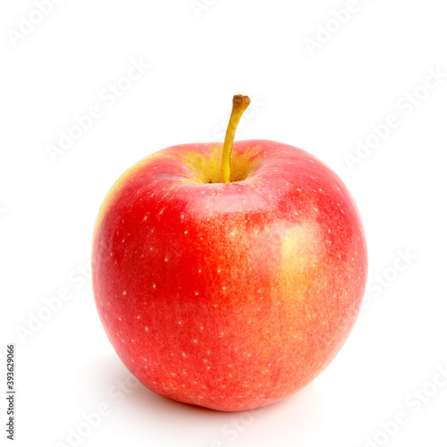 Appetizing red apple isolated on a white .