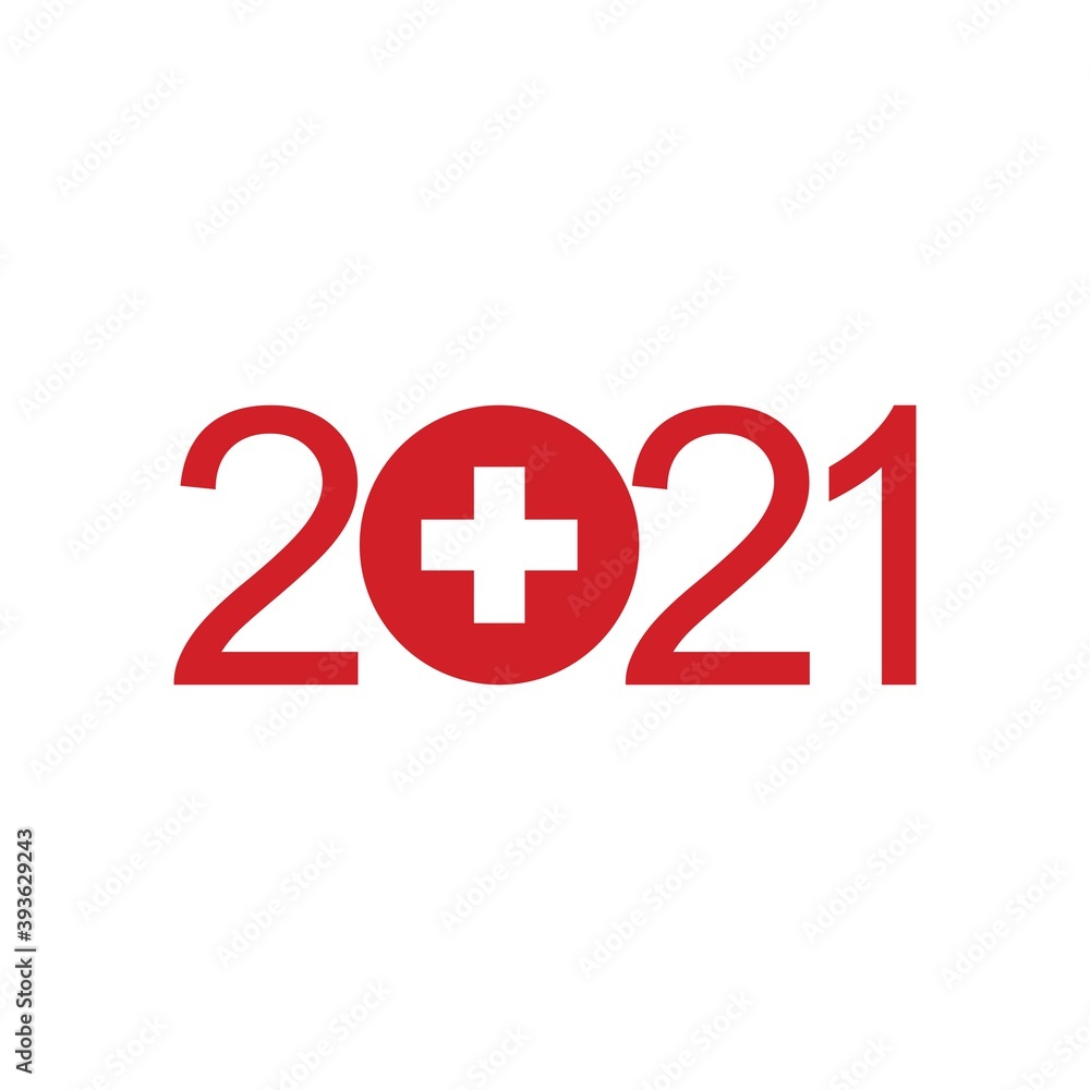 Happy New Year 2021 design template. Design for calendar, greeting cards or to printing. Swiss 2021 vector illustration Happy New Year 2021 design template. Design for calendar, greeting cards or to printing. Swiss 2021 vector illustration