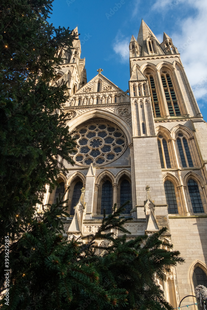 Truro cathedral cornwall England uk in the sunlight