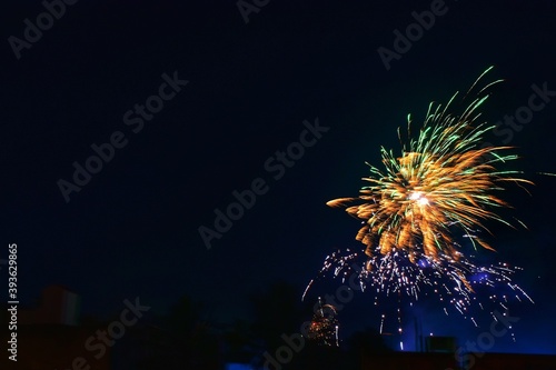 fireworks in the night sky