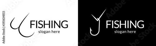 Trendy fish hook logo