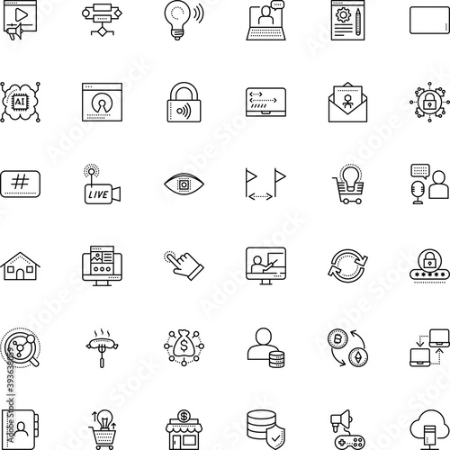 Fototapeta Naklejka Na Ścianę i Meble -  internet vector icon set such as: scanning, learning, audio, long, entry, microphone, automation, html, trade, shape, connect, trojan, rotate, electric, meal, green, lens, fat, buy, red, logicality