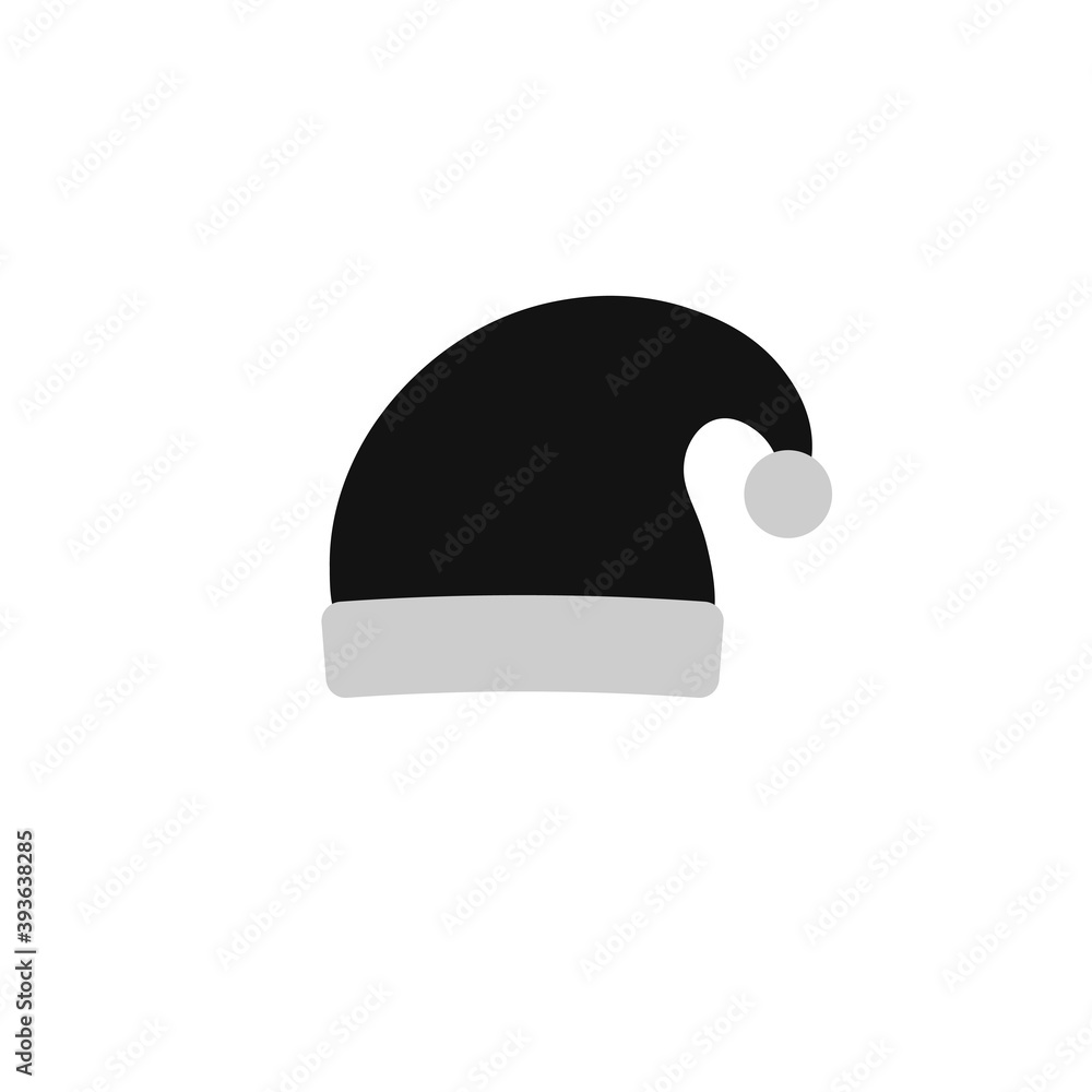 Santa Claus hat icon, Christmas symbol, flat design template, Xmas cap, vector illustration Santa Claus hat icon, Christmas symbol, flat design template, Xmas cap, vector illustration