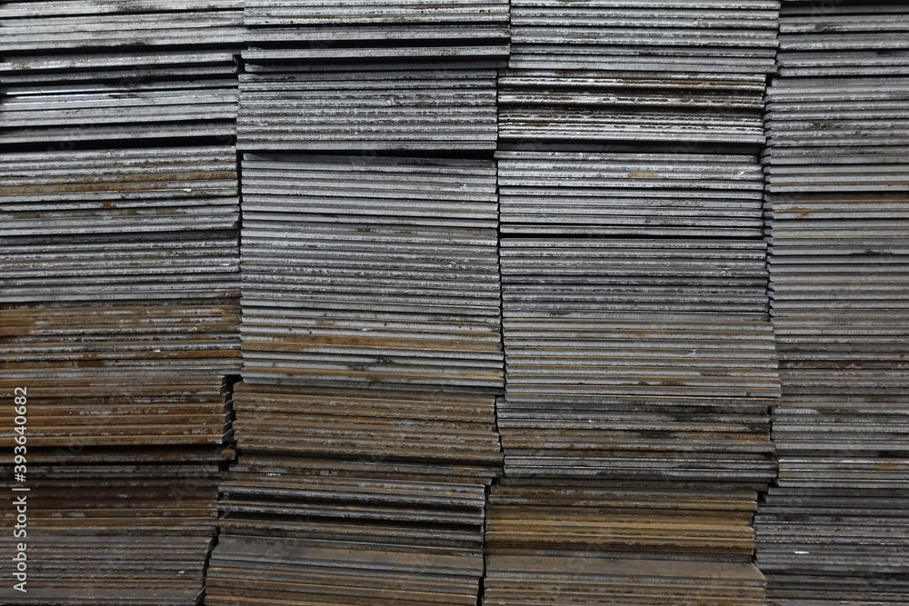 stack of metal steel sheets Stock Photo | Adobe Stock