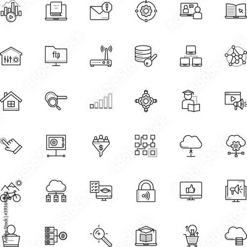 internet vector icon set such as: e-book, dashboard, worker, currency, choice, click, asia, arrow, gateway, circle, correspondence, pathway, find, prohibited, hub, halong, electricity, responsive