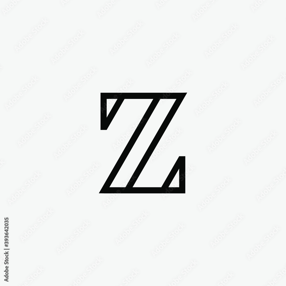 Fototapeta premium initials Z logo on a clean white background