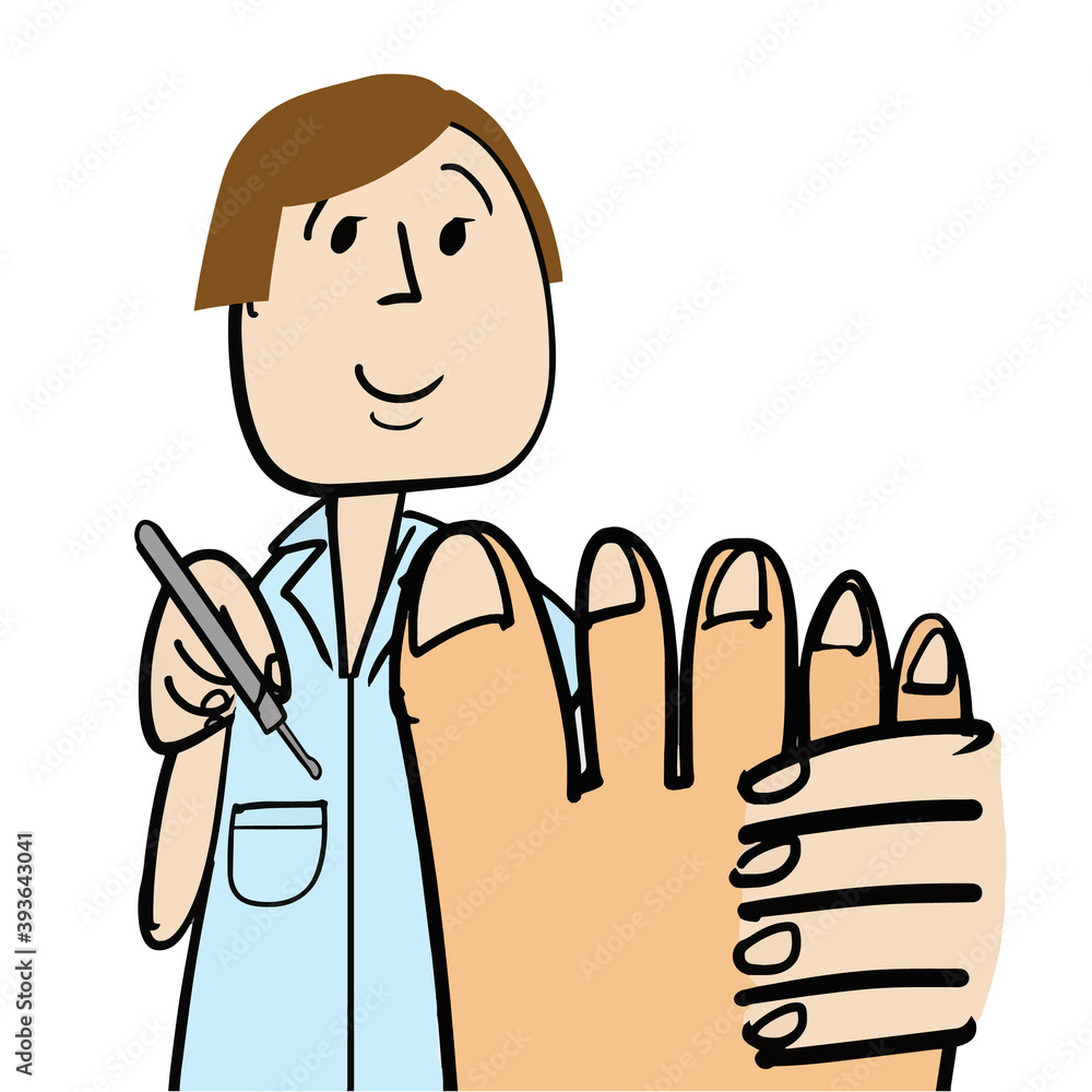 Young Chiropodist woman with brown hair taking care of feet Young Chiropodist woman with brown hair taking care of feet