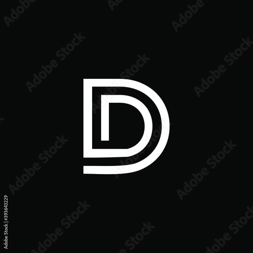 initials D logo on a clean black background