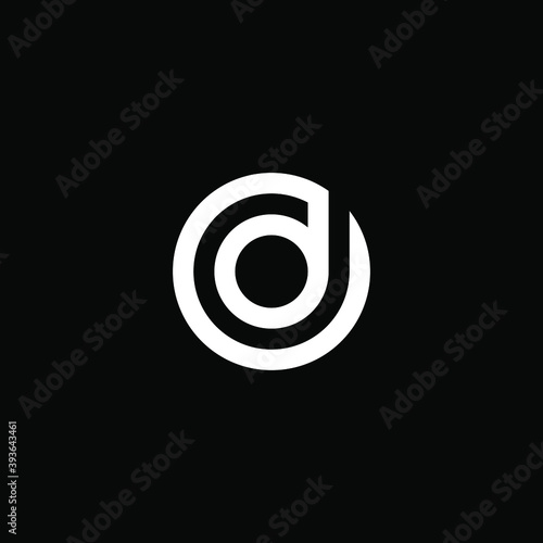 initials D logo on a clean black background