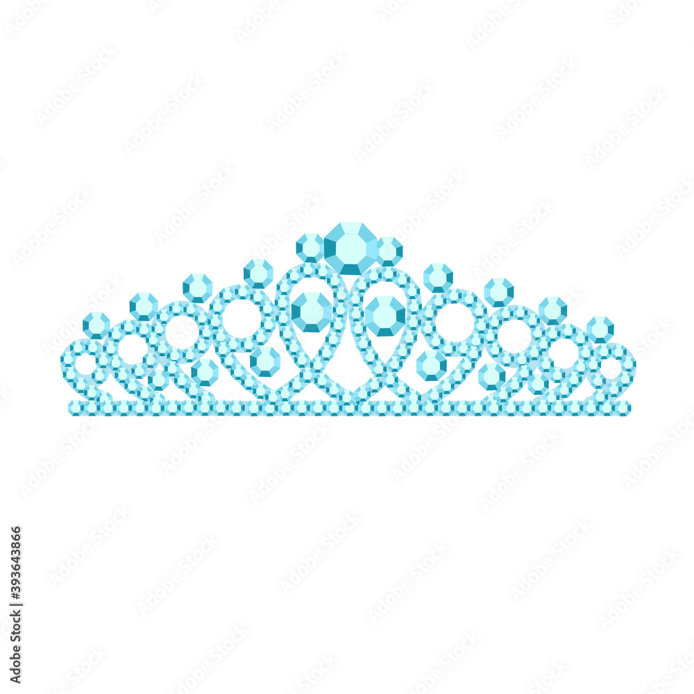 Beautiful tiaras, crowns, tiaras of a woman with precious stones. Vector illustration. Icon Beautiful tiaras, crowns, tiaras of a woman with precious stones. Vector illustration. Icon
