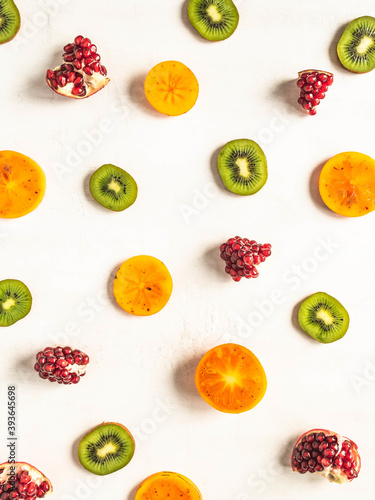 Fototapeta Naklejka Na Ścianę i Meble -  Seasonal healthy natural fruit background