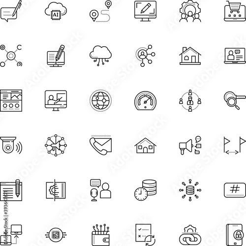 internet vector icon set such as: structure, wallet, research, chart, data aggregation, block chain, presentations, mortgage, dot, hash, trip, zoom, donation, news, optical, check, mockup