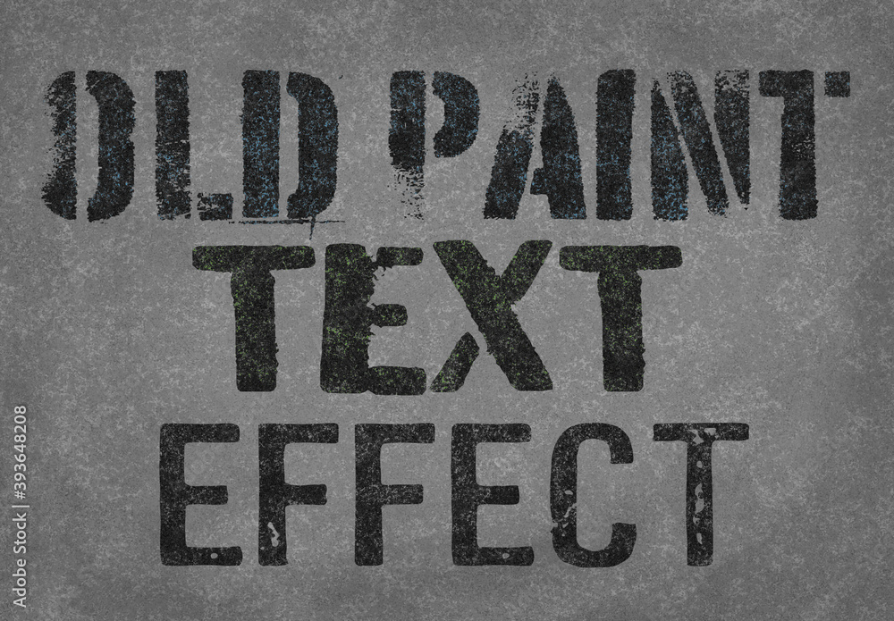 Old Paint Text Effect Mockup Stock Template Adobe Stock