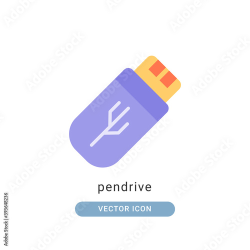 pendrive icon vector illustration. pendrive icon flat design.