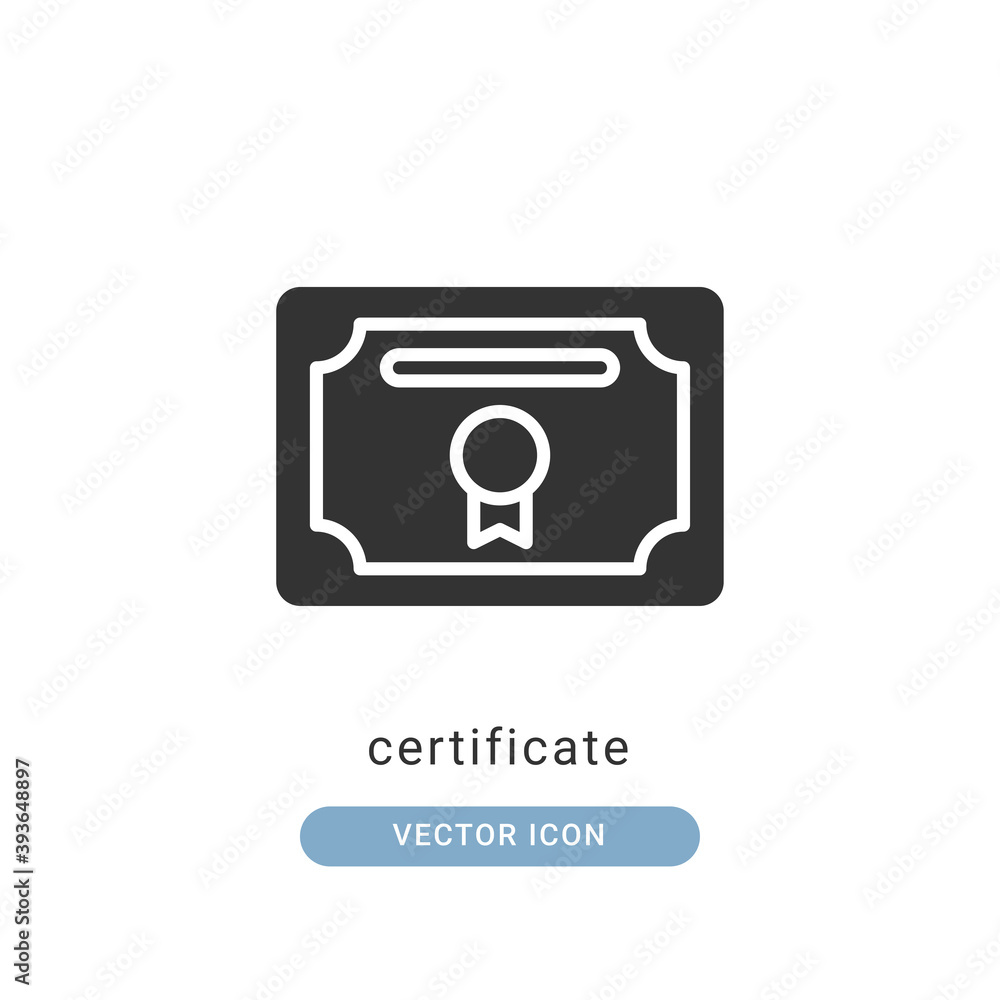 certificate icon vector illustration. certificate icon glyph design. certificate icon vector illustration. certificate icon glyph design.