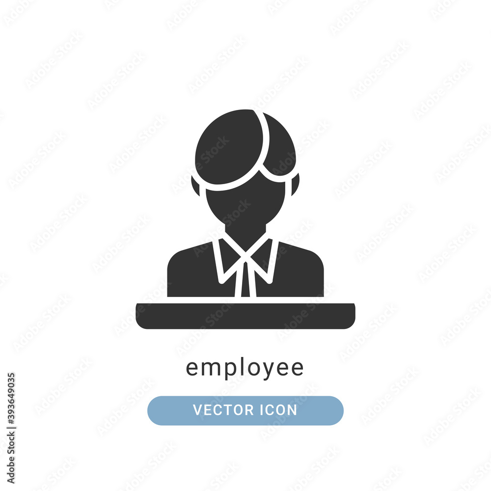 employee icon vector illustration. employee icon glyph design.