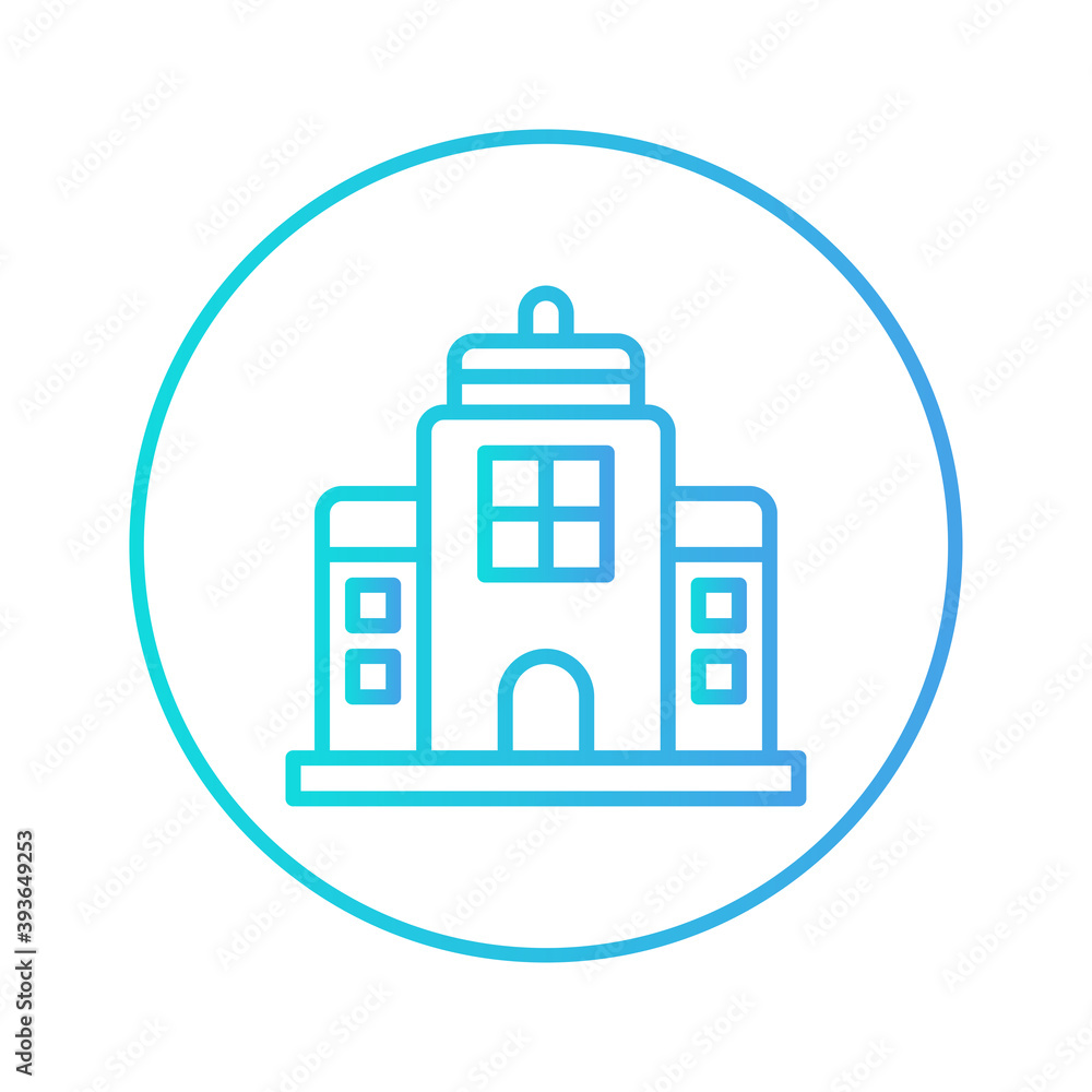 office building icon vector illustration. office building icon gradient design.