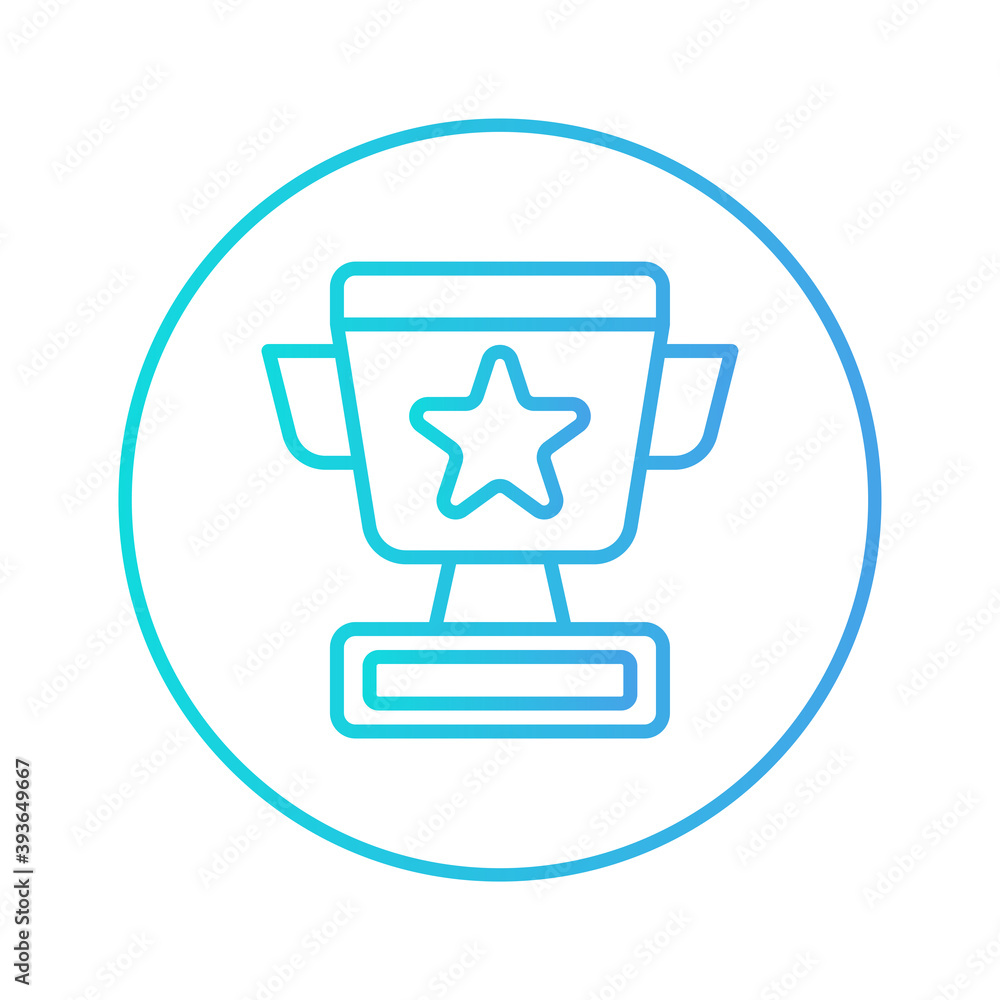 trophy icon vector illustration. trophy icon gradient design. trophy icon vector illustration. trophy icon gradient design.