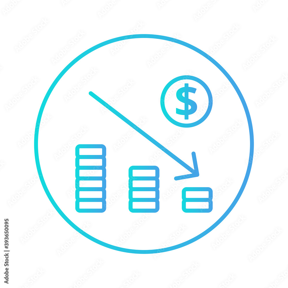 loss icon vector illustration. loss icon gradient design. loss icon vector illustration. loss icon gradient design.