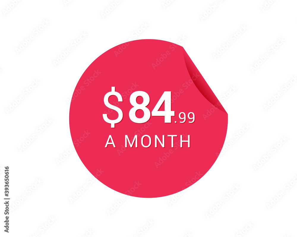 Monthly $84.99 US Dollars icon, $84.99 a Month tag Monthly $84.99 US Dollars icon, $84.99 a Month tag