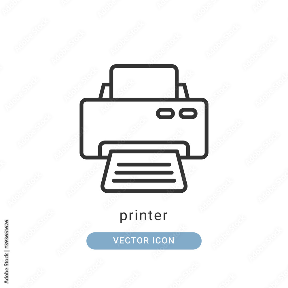 printer icon vector illustration. printer icon outline design. printer icon vector illustration. printer icon outline design.