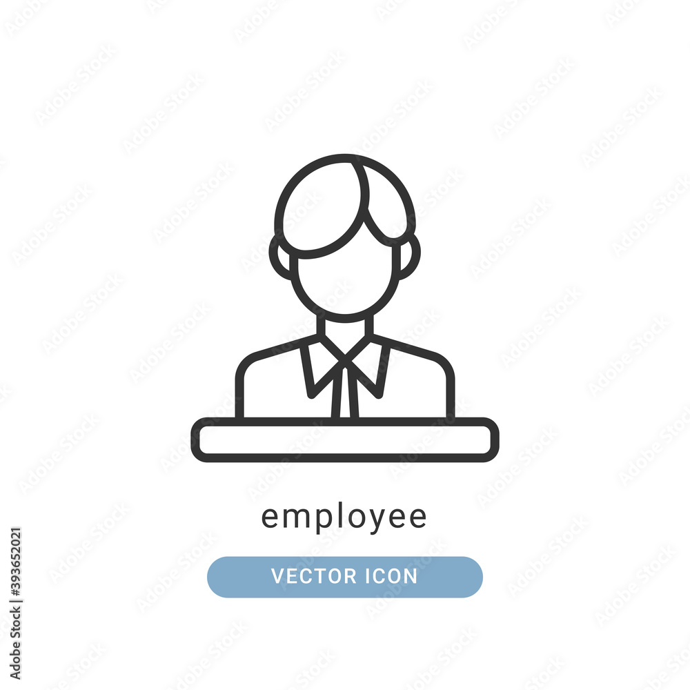 employee icon vector illustration. employee icon outline design. employee icon vector illustration. employee icon outline design.