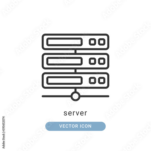 server icon vector illustration. server icon outline design.