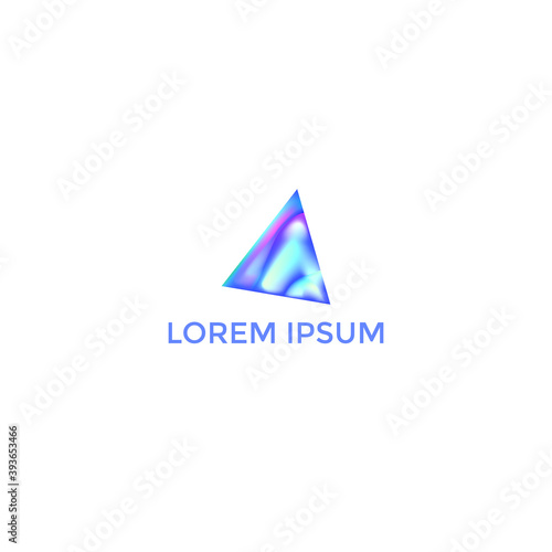 ILLUSTRATION TRIANGLE WITH GRADIENT COLOR MODERN LOGO DESIGN VECTOR 