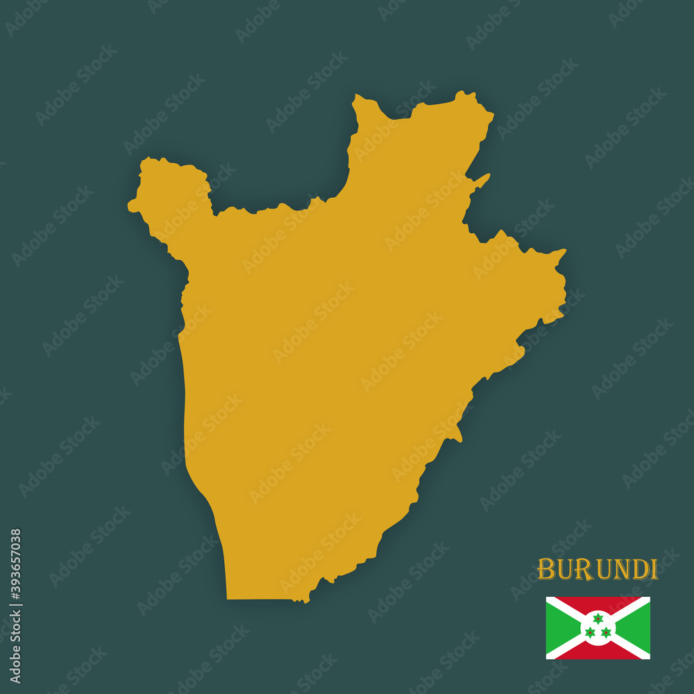 Obraz premium Illustration d'une carte du Burundi