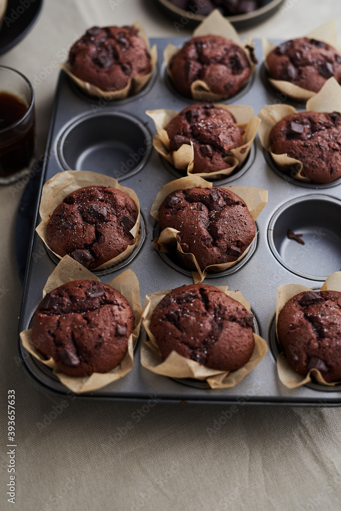Homemade chocolate chip muffins Homemade chocolate chip muffins