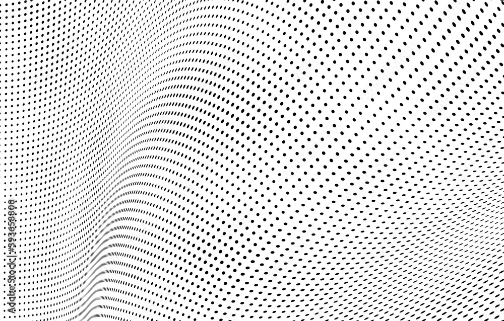 Abstract halftone wave dotted background