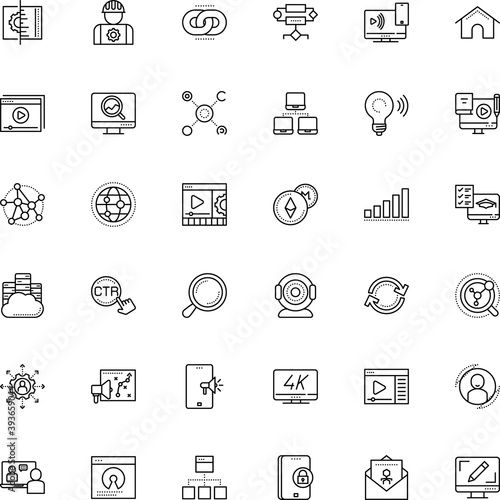 internet vector icon set such as: turn, smart, padlock, net, objective, fast, cloud, help, broadcast, intelligence, spam, builder, performance, interaction, strength, trojan, base, globe, sync