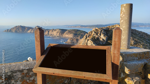 Tableau sur toile Cartel en negro para agregar texto propio