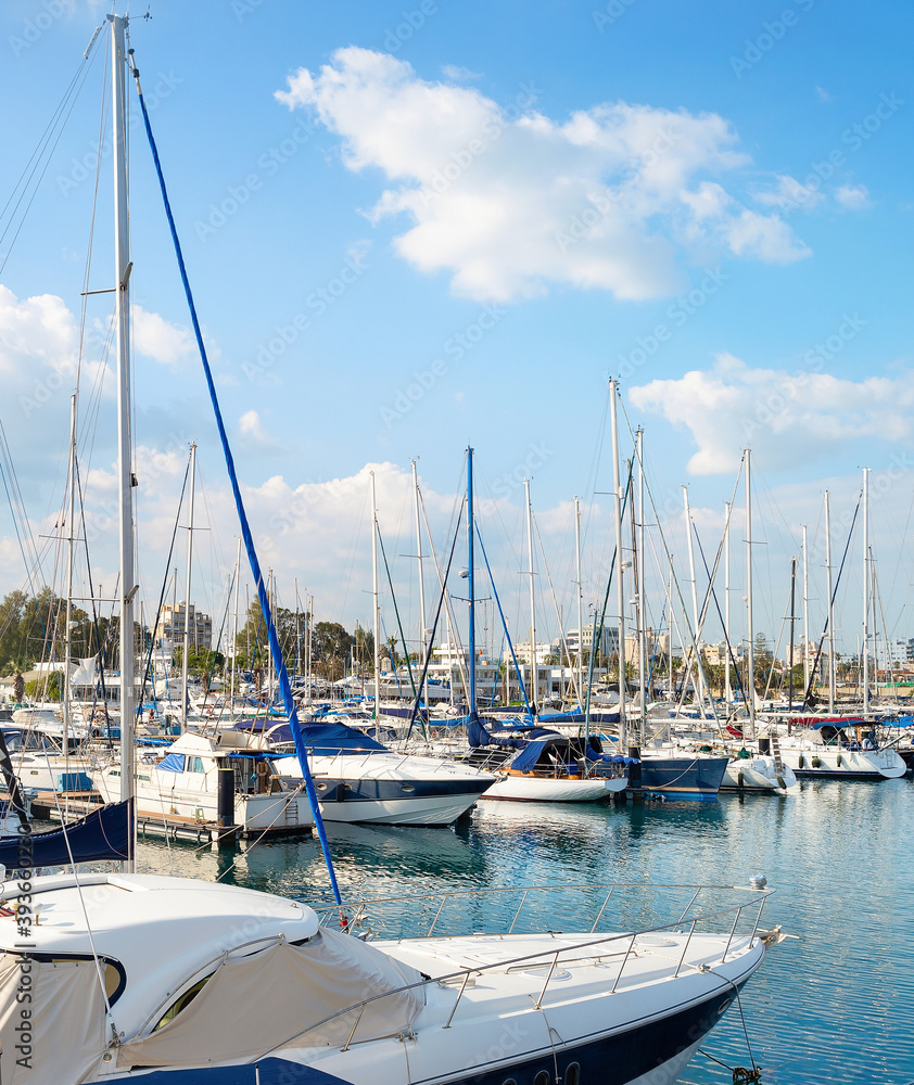 Marina yachts motorboats citycsape Cyprus