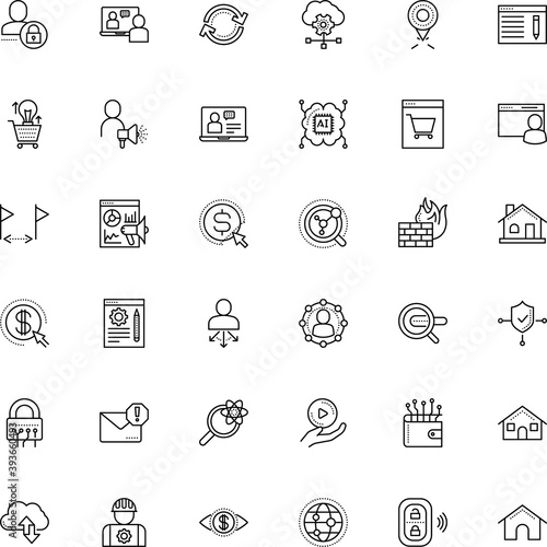 internet vector icon set such as: label, student, synchronize, walk, behavior, computer-based training, storage, lens, laboratory, cursor, no, hand gesture, password, magnifying, linear, molecule