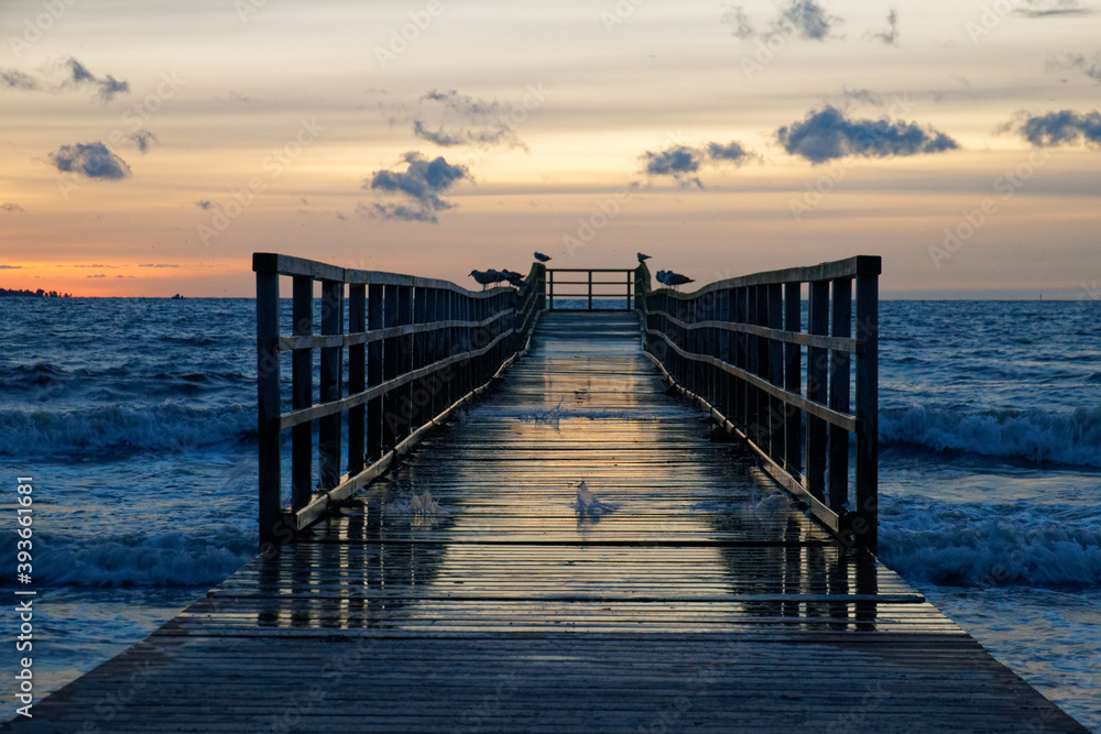wooden pier at the sea wooden pier at the sea