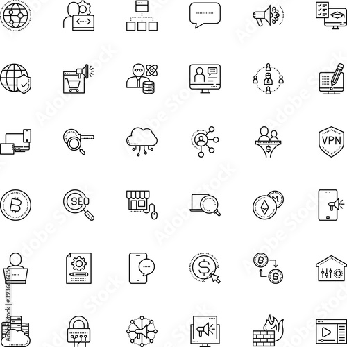 internet vector icon set such as: automation, base, speaker, point, article, download, virus, mark, friend, scientist, ball, blogging, content, circle, referral, skin, support, send, stream, vpn