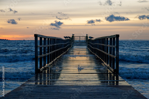 wooden pier at the sea