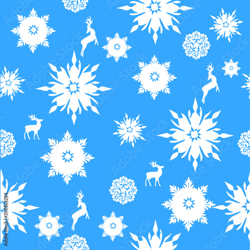 New Year's pattern. Christmas. Deer
