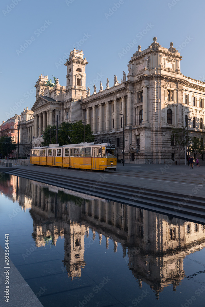 Tram on the streets of Budapest
